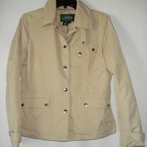 LAUREN RALPH LAUREN Tan Lined Spring Jacket S